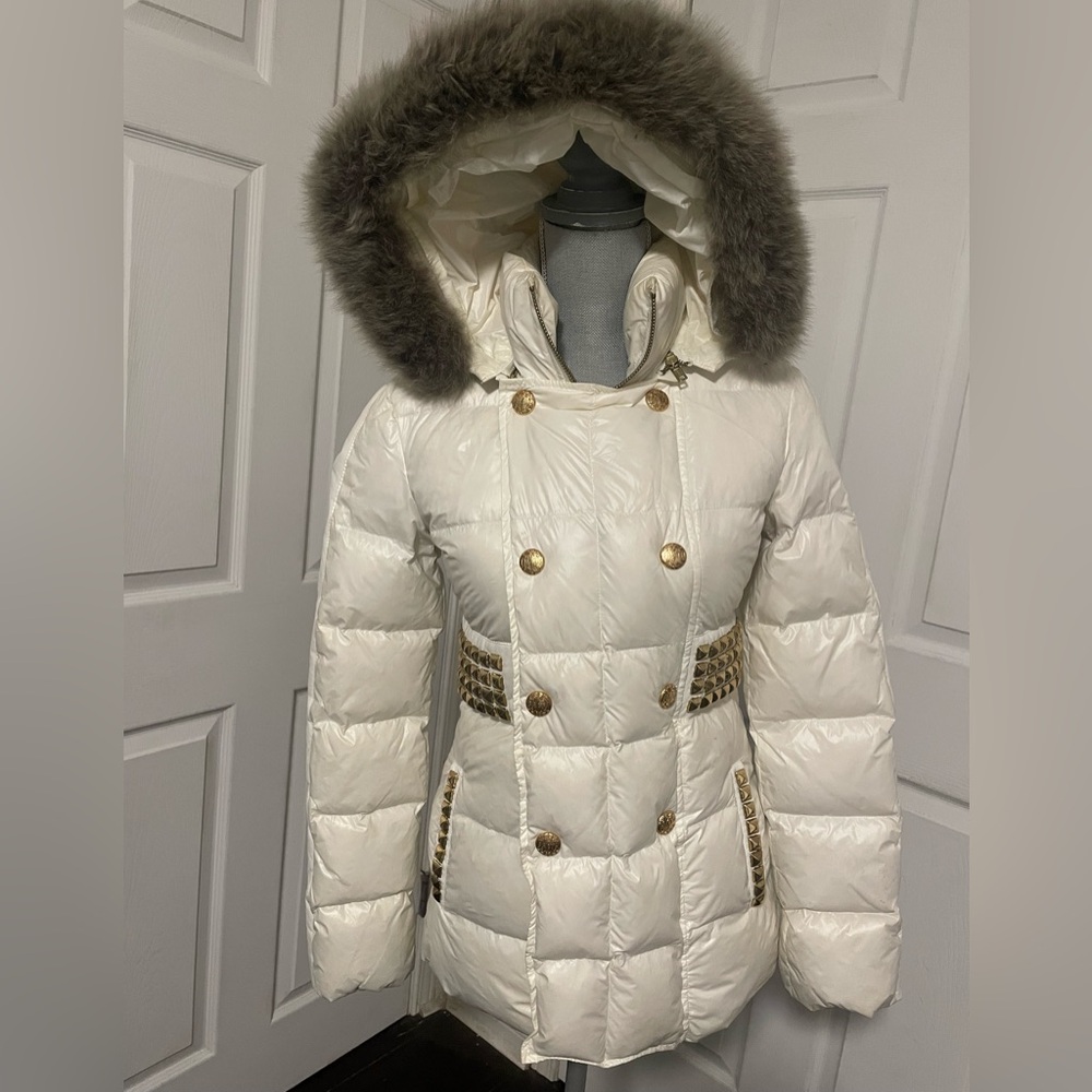 Faith clothing off white puffer jacket size S